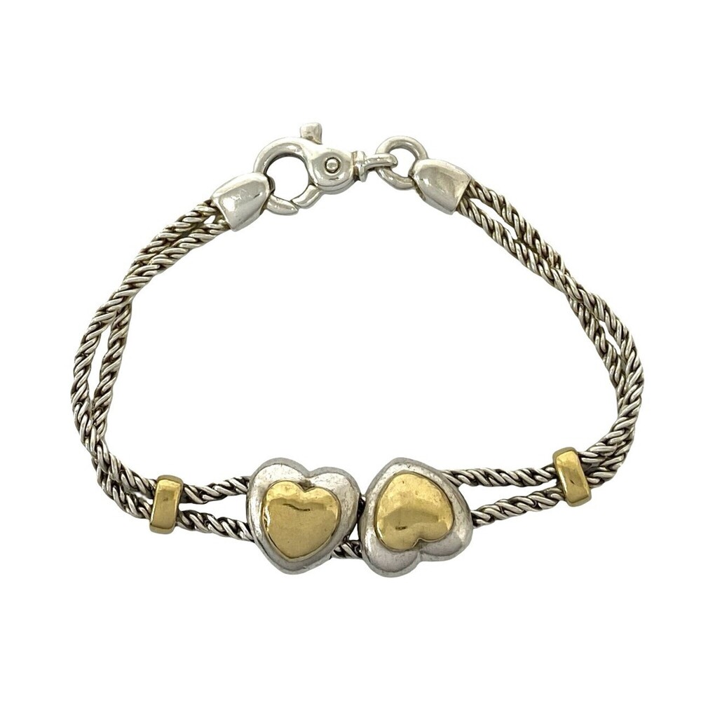 TIFFANY & CO. 18k Gold Heart Charm Bracelet